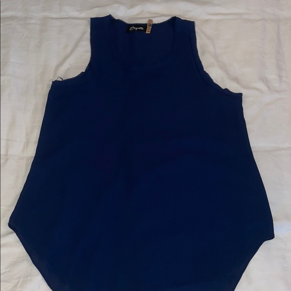 Navy blue tank top blouse
